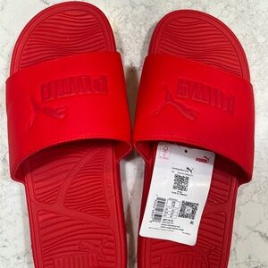 PUMA Men's Cool Cat Slide Sandal – Red, Size 13